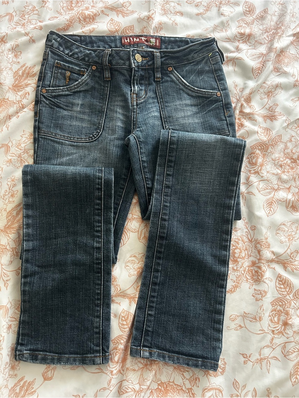 Hint Jeans Women's Dark Wash Boot Cut Jeans - Blue